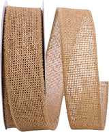 Reliant Ribbon 92694W-750-09F Burlap Value Wired Edge Ribbon, 1-1/2 Inch X 10 Yards, Natural