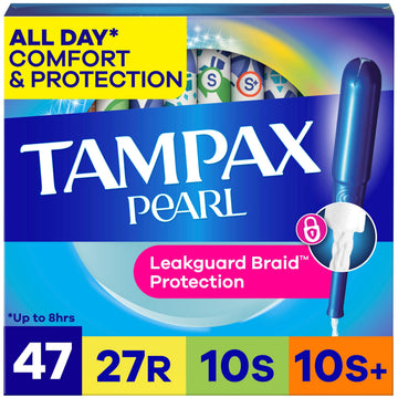 Pearl Tampons for Women Multipack by Tampax – Regular/Super/Super+, Rayon,Cotton,Polypropylene,Polyethylene,Polyester,Titanium Dioxide, Model CUIM3723