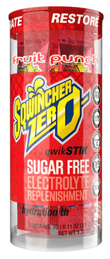 Zero Qwik Stik Sugar Free by Sqwincher – 0.11 Ounce (Pack of 200), Drink Mix, Assorted Flavor, Model 060119-AS