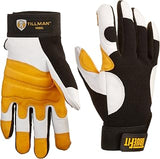 John Tillman X-Large Black, Pearl and Gold TrueFit Goatskin and Spandex Full Finger Mechanics Gloves with ElasticHook and Loop Cuff (TIL1490XL)