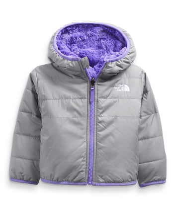 Baby Reversible Mossbud Swirl Full Zip Hooded Jacket by The North Face – Polyester, Grey, Model NF0A5AB9A91