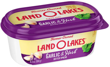 Garlic & Herb Butter Spread 6.5 ounce (Pack of 12)_AB by Land O Lakes – 6.5 Ounce (Pack of 12), Pack of 12