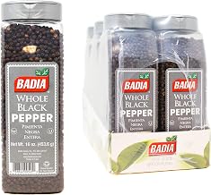 Badia Whole Black Pepper, 16 Ounce (Pack of 6)