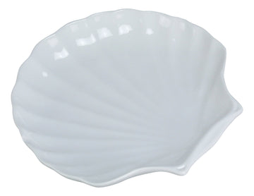 Shell Dish by Yanco – Medium, Porcelain, White, Pack of 12, Model SD-9
