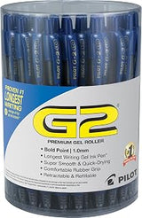 Pilot G2 Premium Gel Roller Pen, Retractable and Refillable, Bold Point 1 mm, Blue Ink, 36 Count