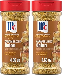 McCormick Seasoning, Caramelized Onion, Signature Seasonings, No Artificial Flavors, No MSG Added, Sweet Caramelized Onion & Savory Umami Flavor, Shake On, 4.66 oz (Pack of 2)