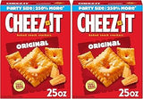 Cheez-It Cheese Crackers, Baked Snack Crackers, Lunch Snacks, Party Size, Original, 25 Ounce (Pack of 2)