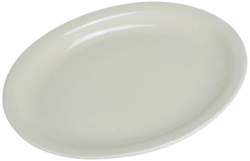 Normandy Platter by Yanco – Large, Bone China, American White, Pack of 24, Model NR-41