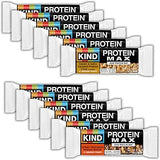 KIND Protein MAX Bars Variety Pack, Gluten Free, Low Sugar, High Fiber Snacks, Sweet & Salty Caramel Peanut Crisp, Crispy Chocolate Peanut Butter, 20g Protein, 12 Count