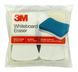 3M Whiteboard Eraser for Whiteboards by Scotch – 1.55 x 7.55 x 8.6 inches, Foam, White, Pack of 2, Model MMM581WBE