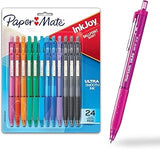Paper Mate InkJoy 300RT Retractable Ballpoint Pens, Medium Point (1.0mm), 24 Count - Colorful Office Supplies, Writing, Journaling