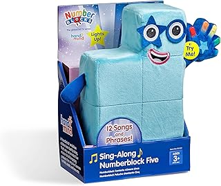 hand2mind Sing-Along Numberblock Five Plush, Plush Figure Toys