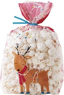 Wilton Party Bags W/Ties 9.5"X4" 20/Pkg, Snowman & Friends