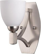 Canarm LTD RIVL222A01 BPT Grenadier 1 Light Vanity up or Down Flat Opal Glass 60W Type A Brushed Pewter Finish