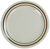 Sesame Round Dinner Plate by Yanco – Medium, Melamine, White, Pack of 24, Model SS-109