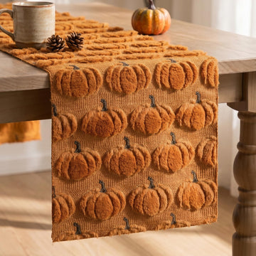 Artoid Mode Faux Fur Table Runner, 13 x 72 Inch, Caramel