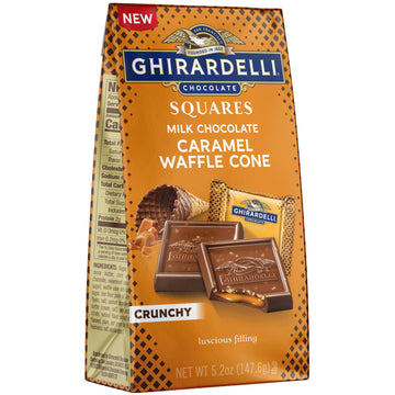 Milk Chocolate Caramel Waffle Cone Squares by Ghirardelli – Big