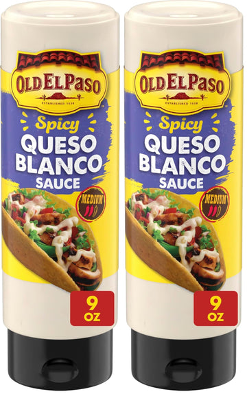 Taco Sauce - Queso Blanco by Old El Paso – 9 Ounce (Pack of 2), Pack of 2