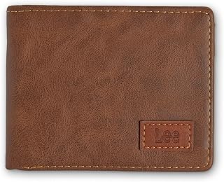Lee Men’s Bifold Wallet Slim Casual Everyday Minimalist Cash and Card Holder (Brown)