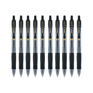 G2 Retractable Gel Ink Roller Ball Pens by PILOT – 1 Count (Pack of 10), Rubber, Black, Pack of 10, Model 31237
