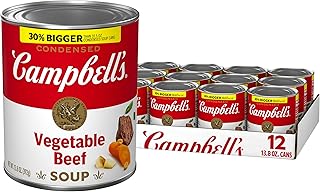 Campbell's Condensed Vegetable Beef Soup, 13.8 oz Can (12 Pack)