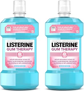 Listerine Gum Therapy Anti Gingivitis Mouthwash, Mint, 33.8 fl. oz/1L x 2
