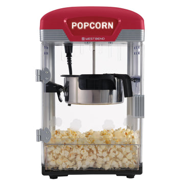 Theater Crazy Popcorn Machine by West Bend – 4-Qt., 4.0 liters, Polycarbonate (PC), Red, Model PCWBTCRD13