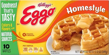 Kelloggs Eggo Homestyle Waffles, 12.3 Ounce - 8 per case.