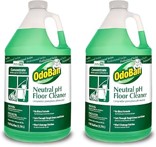 OdoBan Professional Series Neutral pH No Rinse Floor Cleaner Concentrate, Made in the USA, 2 Gallons