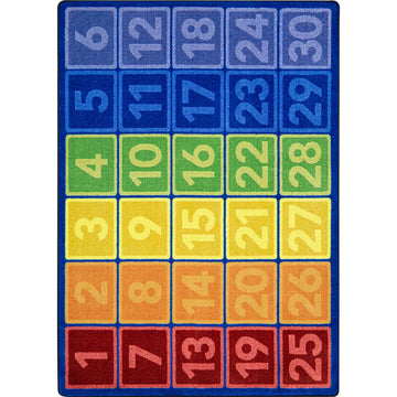 I Can Count 7'8" x 10'9" Area Rug in Color Multi by Joy Carpets – 7'8" x 10'9" (Rectangular), Nylon, Multi Color, Model 2181D