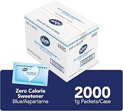N'Joy Zero Calorie Sweetener | Blue Aspartame Packets | 2000 Count | Kosher | Gluten Free and Sodium Free