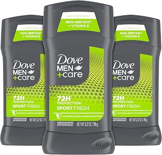 Dove Men+Care Antiperspirant Deodorant Stick Sport Fresh, 3 Pack, 2.7 oz