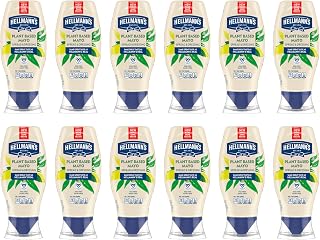 HELLMANN'S Plant-Based Mayonnaise 11.5 oz, Creamy Vegan Mayo Squeeze, 12PK