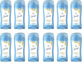 Secret Antiperspirant and Deodorant for Women, 24hr Sweat & Odor Protection, PH Balanced Protection, Gentle on Skin, Invisible Solid, Spring Breeze Scent, 2.6 oz (Pack of 12)