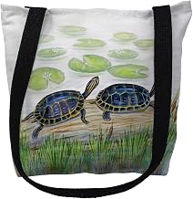 Betsy Drake Two Turtles Medium Tote Bag 16x16