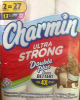 Ultra Strong Double Plus 12 Rolls Bathroom Tissue by Charmin – 12 Count (Pack of 1), Pack of 12