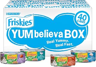 Purina Friskies Indoor Wet Cat Food Variety Pack, YUMbelievaBOX YUM-stoppable Indoor Adventures - (40) 5.5 oz. Pull-Top Cans