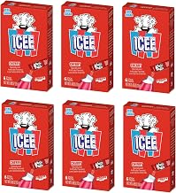 Icee Cherry Singles To Go - Pack of 6 - Powdered Drink Mix - Zero Sugar - 6 Sticks Per Box - 36 Servings