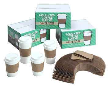 (Fit 12oz-20oz Cups) Kraft/Kraft Cup Coffee Sleeves (Pack of 500) by w packaging – Pack of 500, Model WPCSCC1