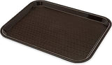 Carlisle FoodService Products Café Cafeteria Tray, Fast Food Tray for Restaurant or Commercial Use, 10" x 14", 1 Count, Chocolate