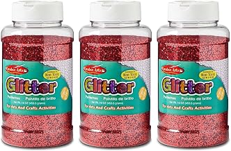 Charles Leonard Creative Arts™ Glitter, 1 lb. Bottle, Red, Pack of 3