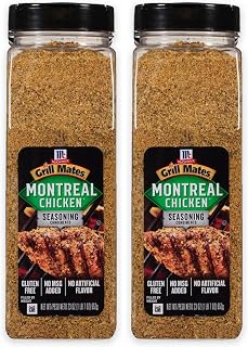 McCormick Grill Mates Montreal Chicken Seasoning, 23 oz - One 23 Ounce Container of Montreal Chicken Seasoning with Blend_of Garlic,Onion,Black & Red Pepper and Paprika for Meats & Seafood (Pack of 2)