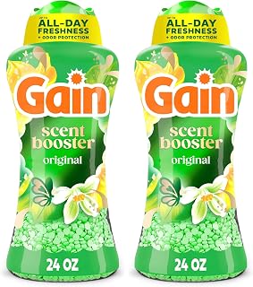 Gain In-Wash Laundry Scent Booster Beads, Original Scent, 24.0 OZ, Fresh Extender + Odor Protection, (Pack of 2)