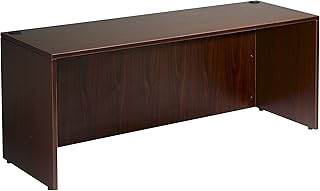 Boss Office Products Desk Shell 66 in Wide x 30 in Deep in Mahogany