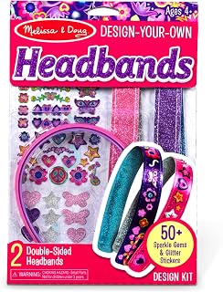Melissa & Doug Design-Your-Own Headbands Jewelry-Making Kit with 50+ Stickers