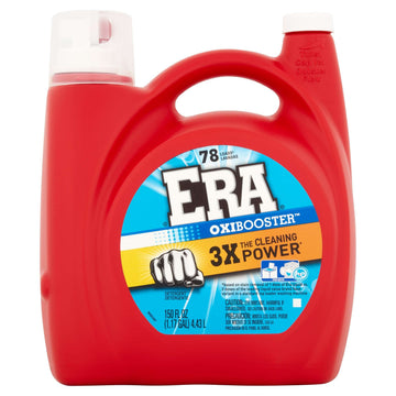 3X Oxibooster High Efficiency Liquid Laundry Detergent 78 Load by Era – 150 Ounce (Pack of 1), Model SPPPOA046302