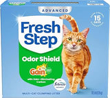 Fresh Step Odor Shield Advanced Multi Cat Clumping Litter with Febreze Freshness, Gain Original Scent, 18.5 lb (Package May Vary)