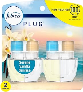 Febreze Odor-Fighting Fade Defy Plug Air Freshener - Serene Vanilla Sunrise - (2) of 0.87 fl oz Refills