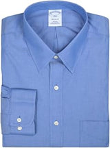 Brooks Brothers Mens Regular Fit Point Collar All Cotton Dress Shirt,