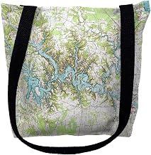 Betsy Drake TY613M 16 x 16 in. Tims Ford Lake Tennessee Nautical Map Tote Bag - Medium